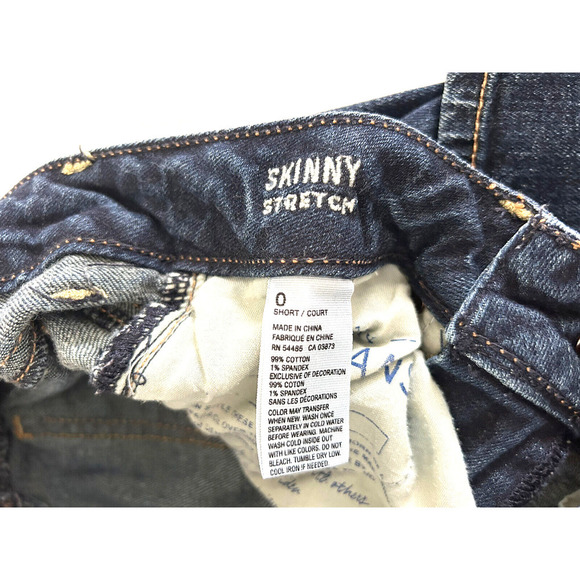 American Eagle | Women's Blue 5-Pocket Design Ankle Skinny Stretch Jeans Size 0 - Picture 8 of 8